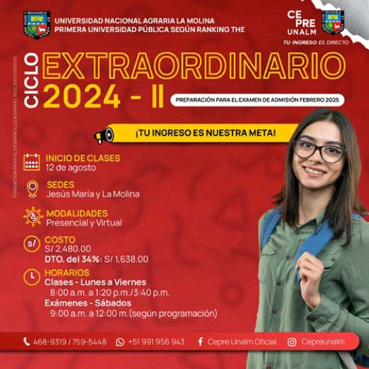 Cepre UNALM ciclo extraordinario 2024-II