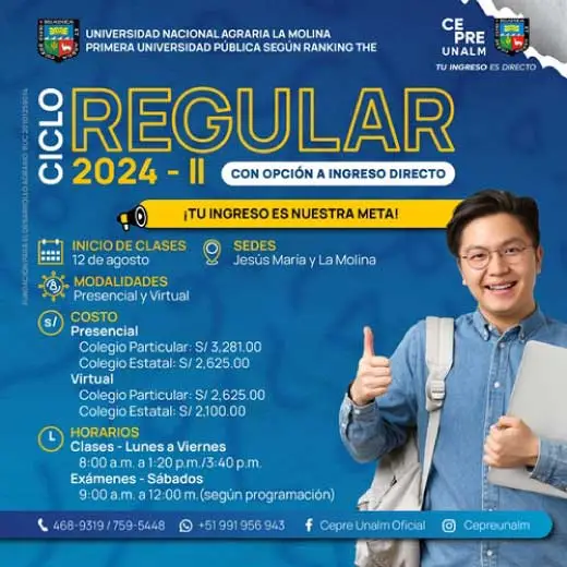 Cepre UNALM ciclo regular 2024-II