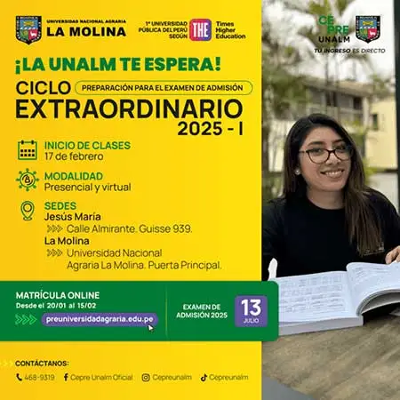 Cepre la Molina ciclo extraordinario 2025