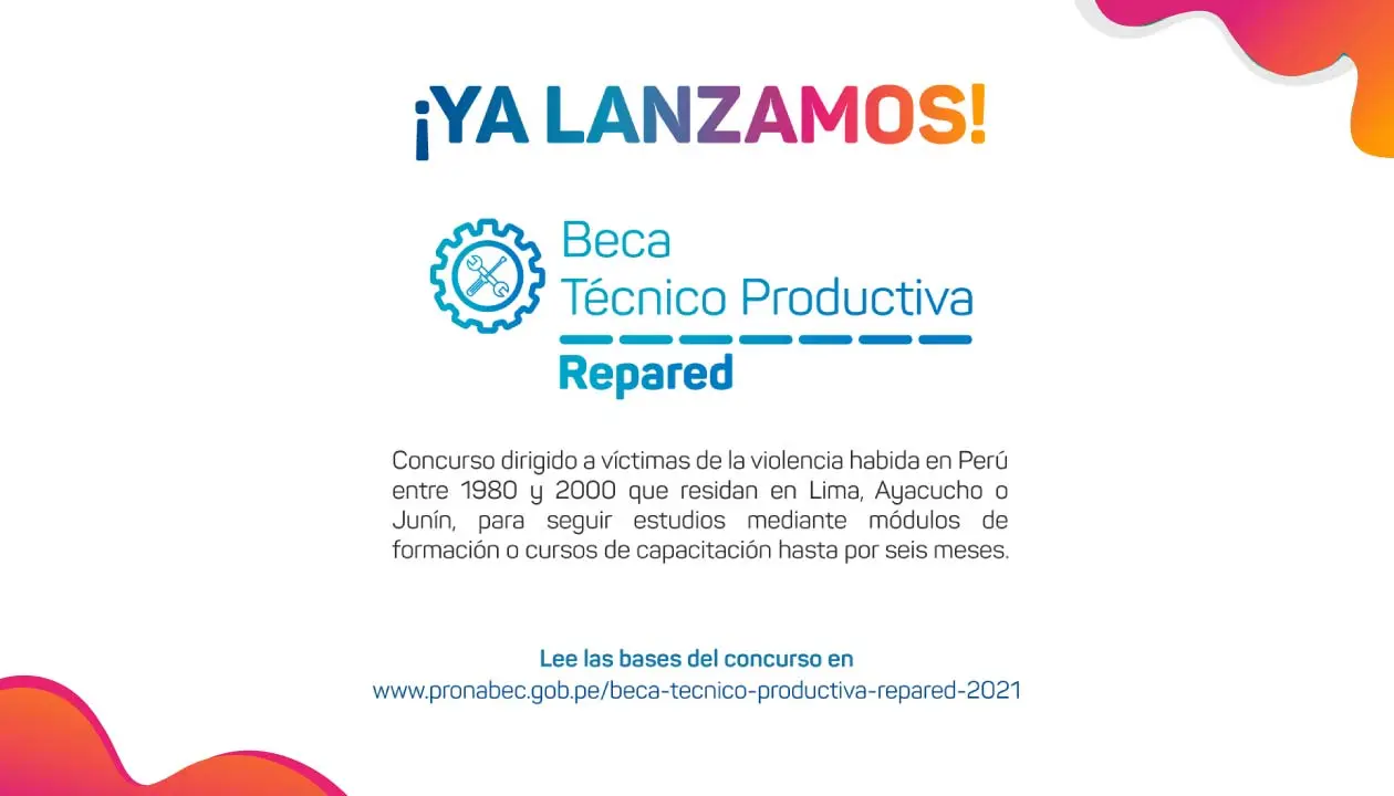 Beca técnico Productiva Repared Pronabec